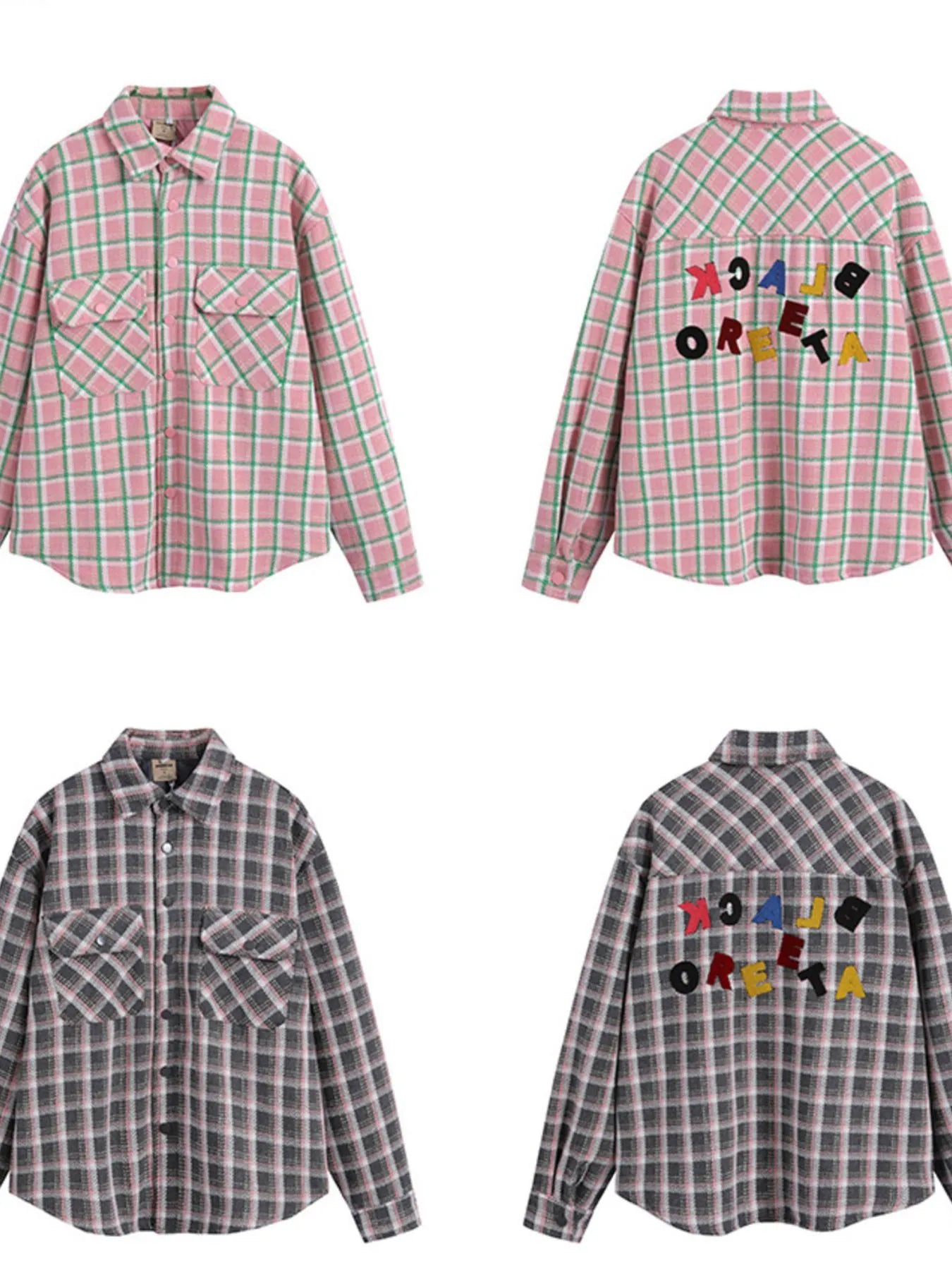 Men's Oversized Plaid Collared Neck Shirt