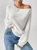 Single Shoulder Knit Sweater