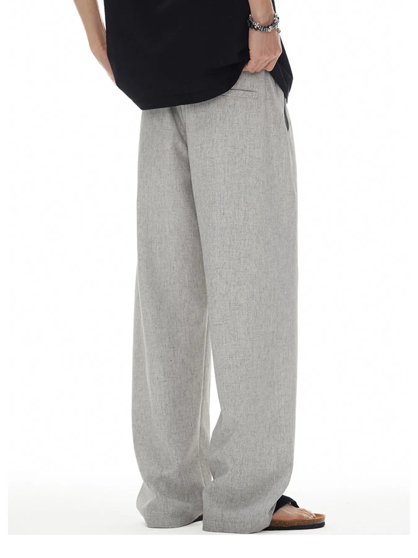 Men's Plus Size Drawstring Wide Leg Pants