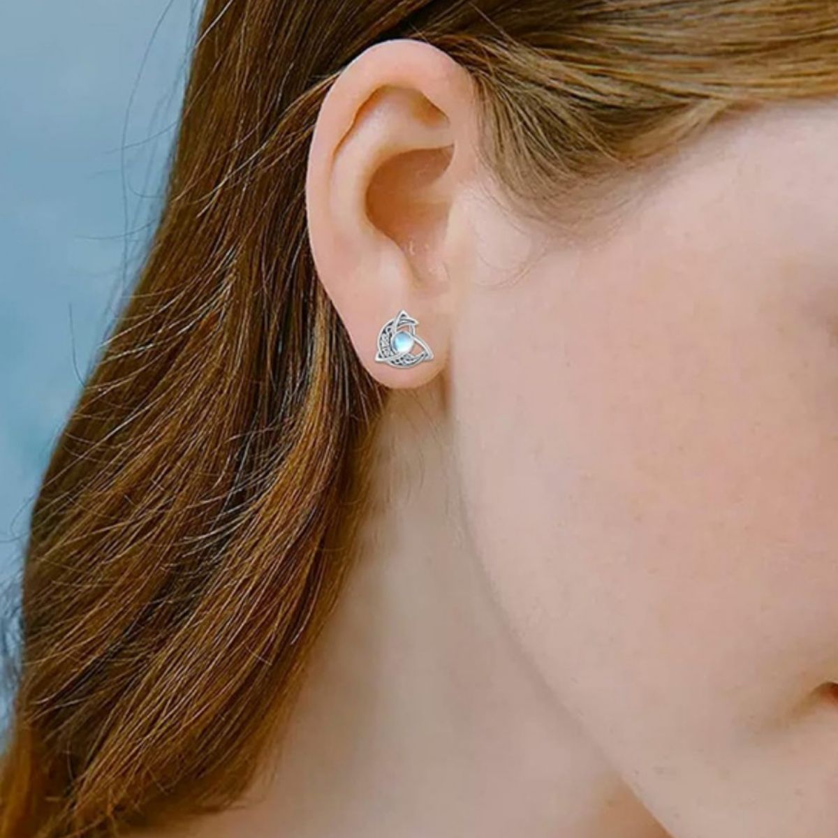 Moonstone Stud Earrings