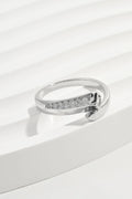 925 Sterling Silver Inlaid Zircon Ring