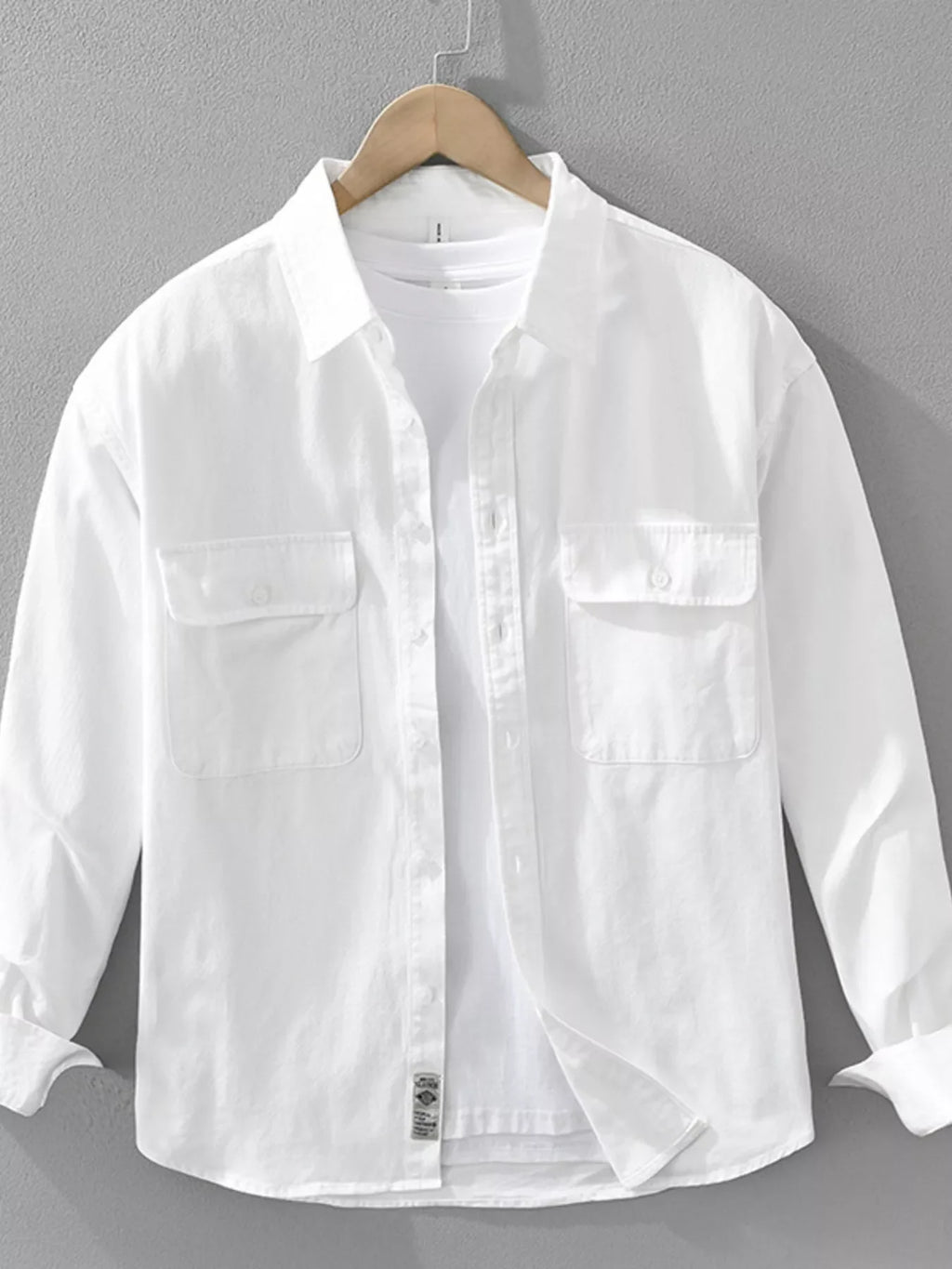 Men's Plus Size Button Up Long Sleeve Shirt