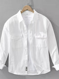 Men's Plus Size Button Up Long Sleeve Shirt