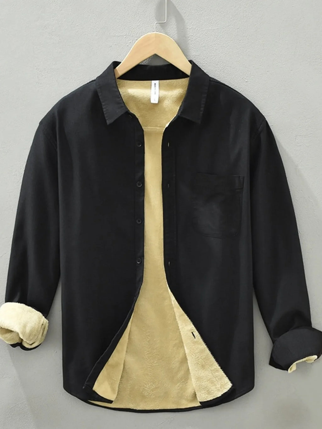 Men's Plus Size Button Up Long Sleeve Shirt