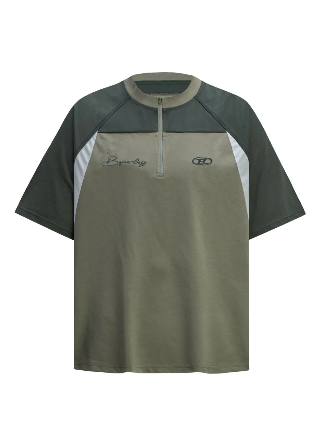 Men's Quarter-Zip Color Block T-Shirt