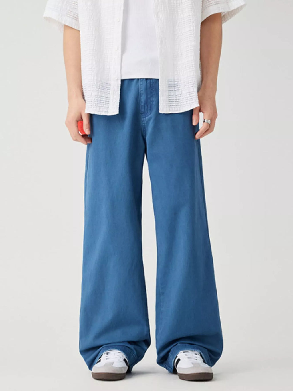 Men's Wide Leg Pants with Pockets