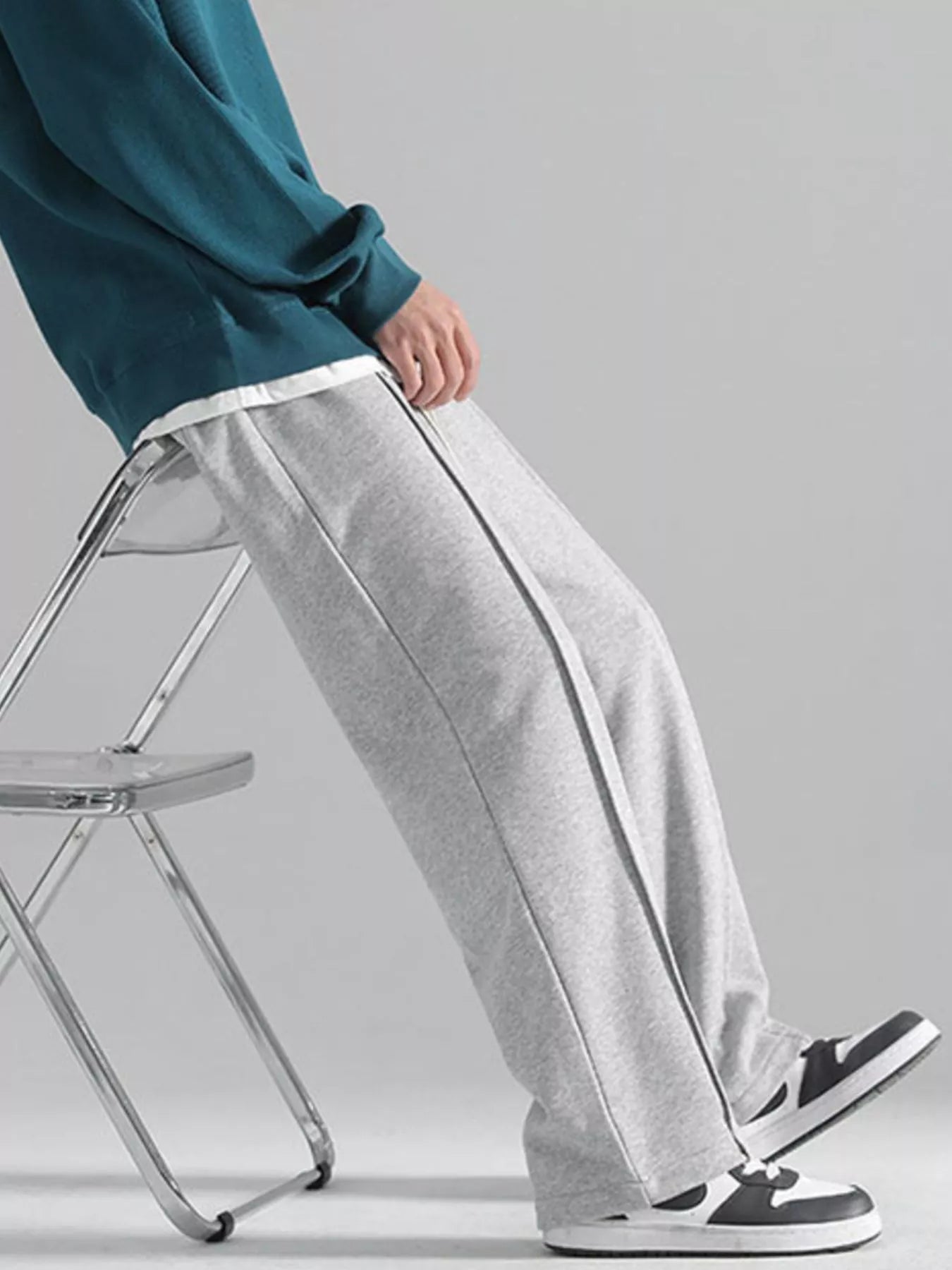 Men's Plus Size Casual Wide Leg Drawstring Pants
