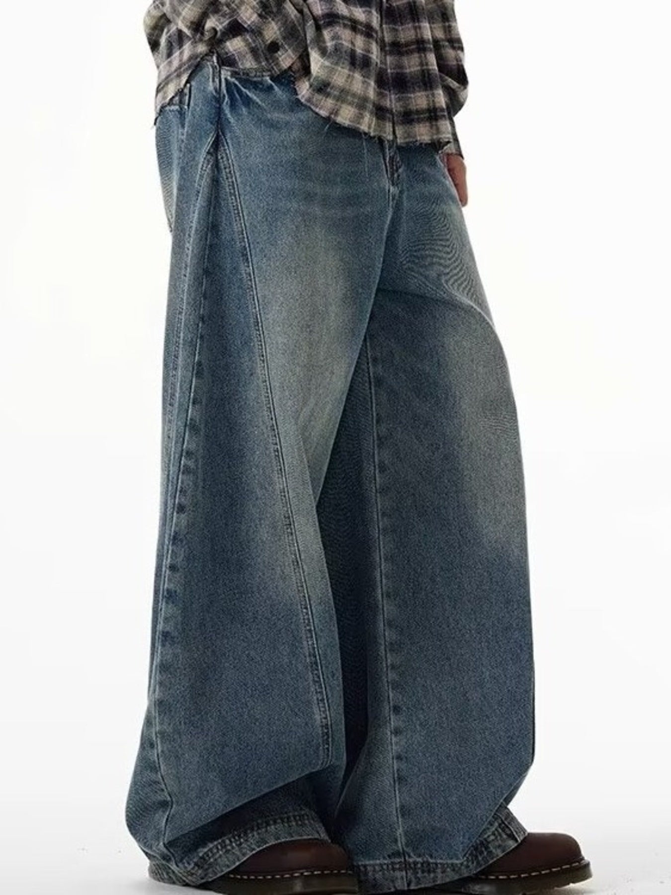 Men's Full Size Wide Leg Jeans Plus Size
