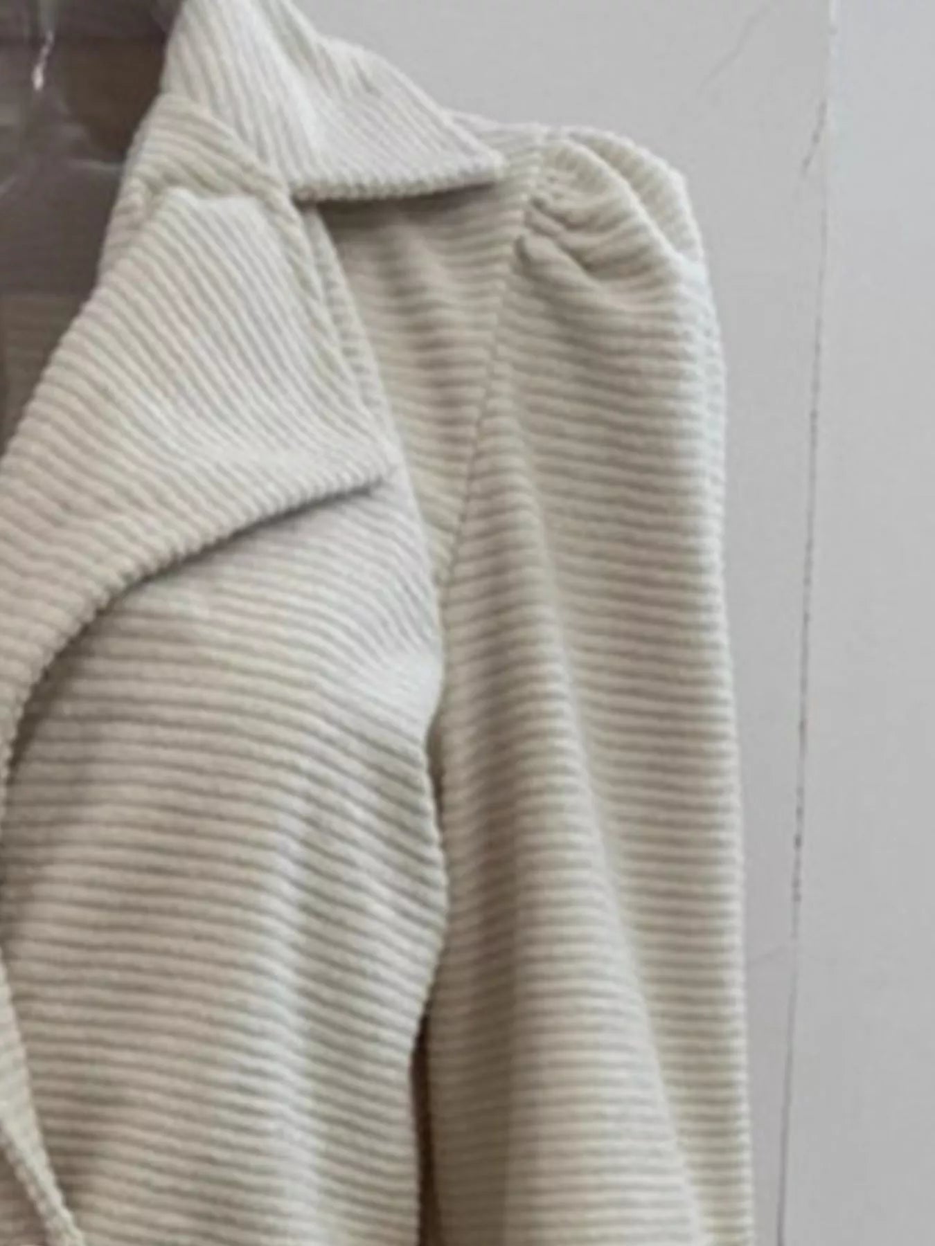 Texture Knit Double-Breasted Blazer