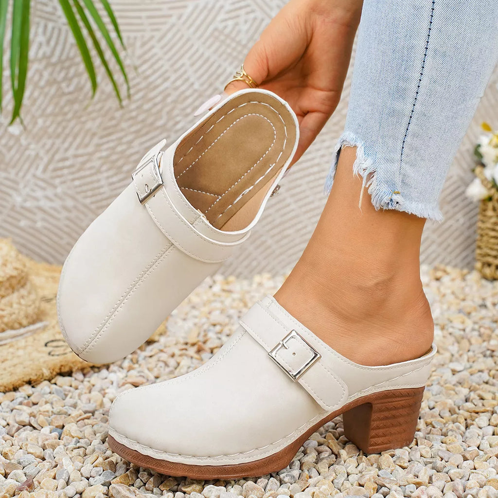 Round Toe Block Heels Sandals