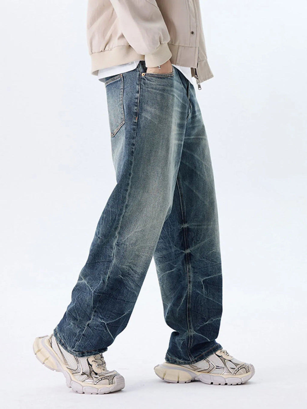 Men's Plus Size Wide Leg Jeans