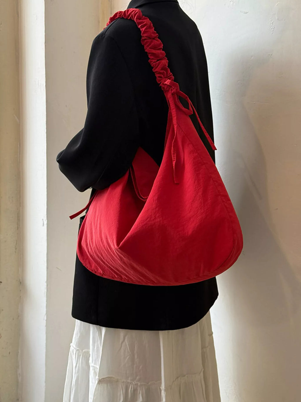 Ruched Handle Crossbody Bag