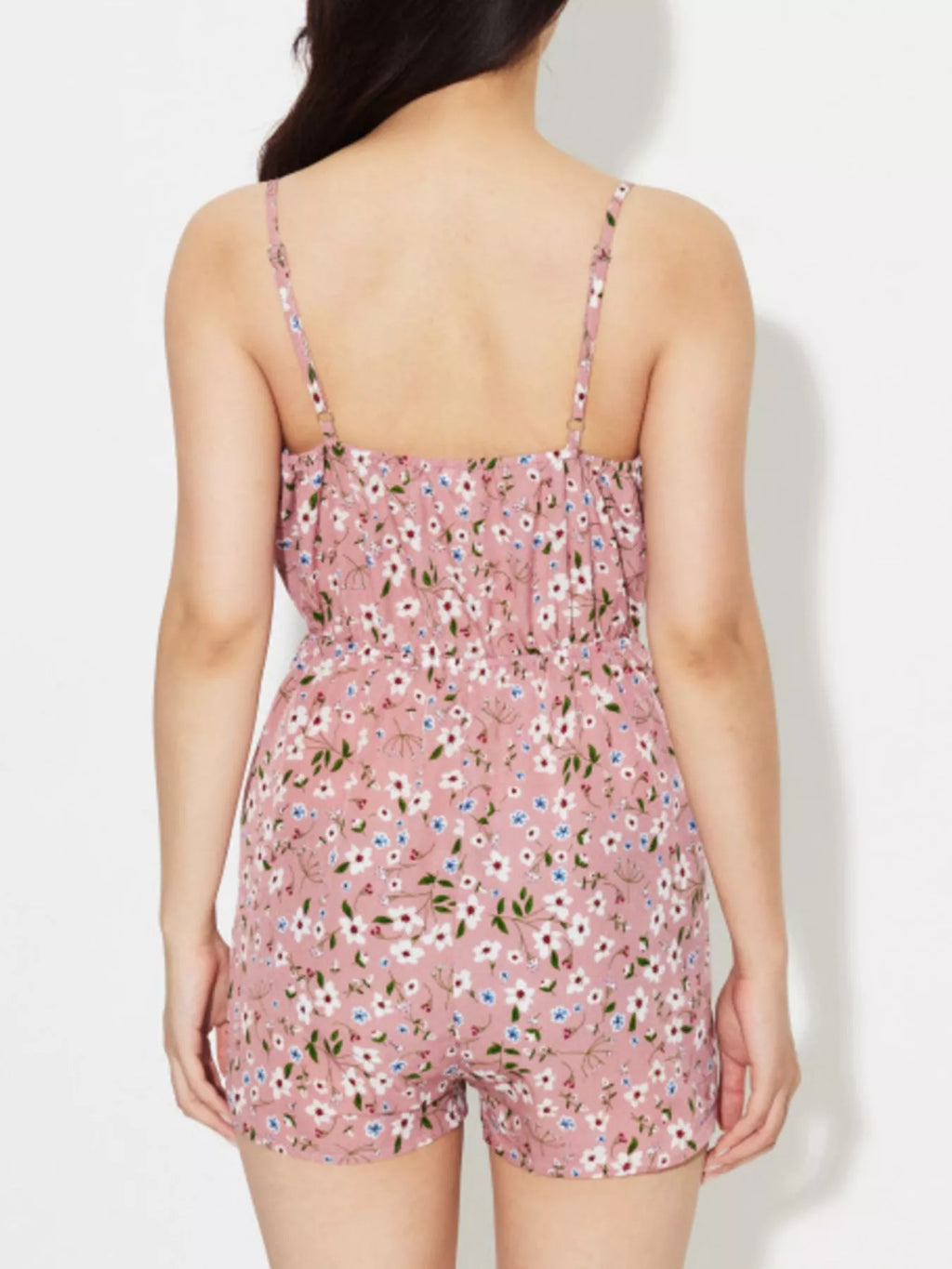 Floral Print Spaghetti Strap Romper