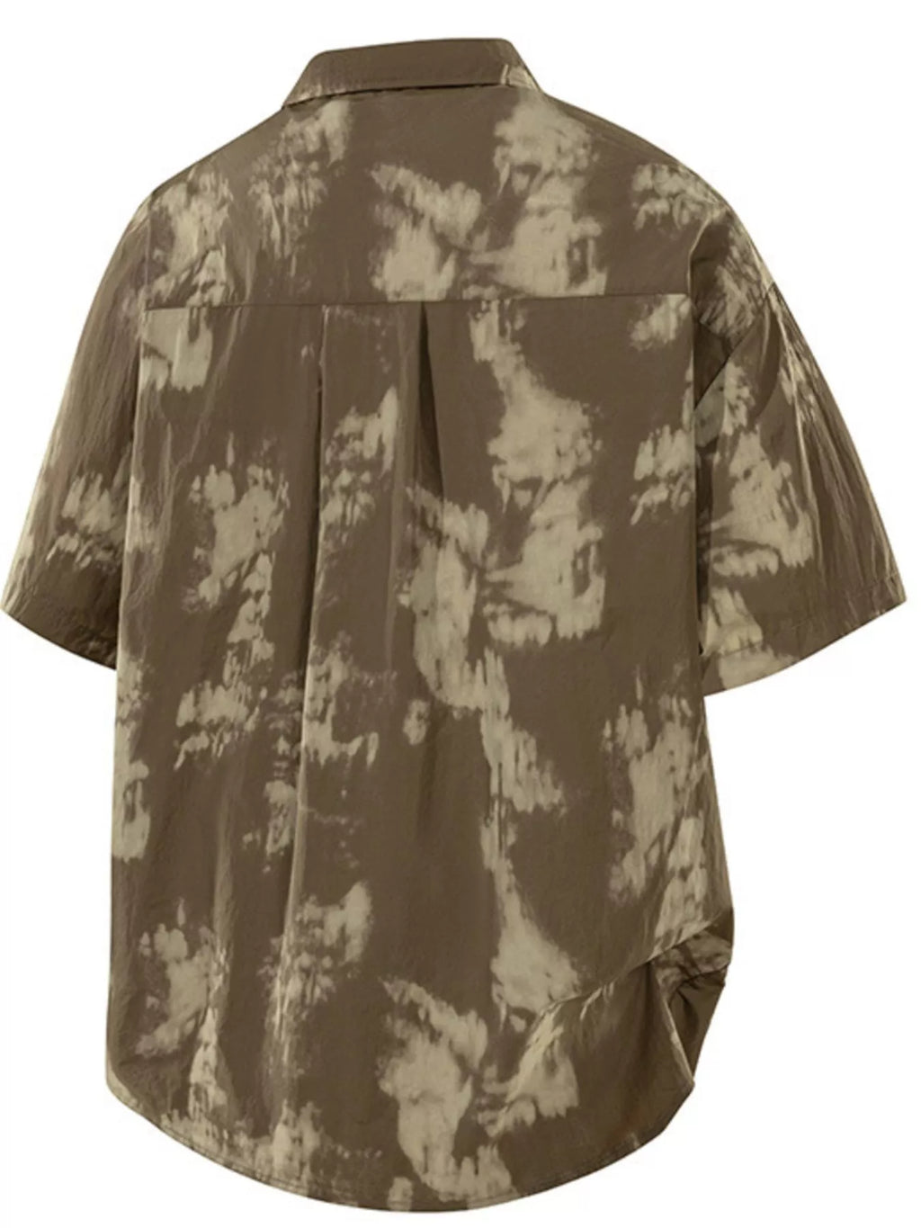 Men's Plus Size Tie-Dye Print Casual Short Sleeve Shirt