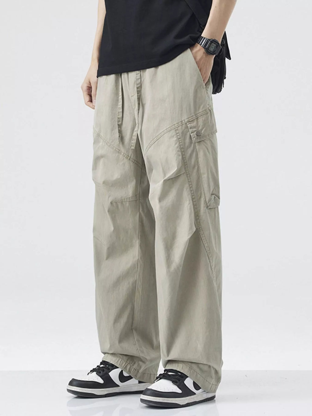 Men's Wide Leg Drawstring Pants