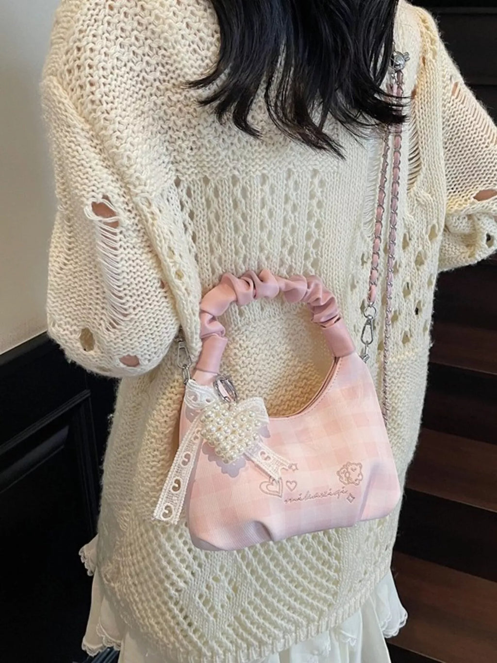 Ruched Handle Crossbody Bag