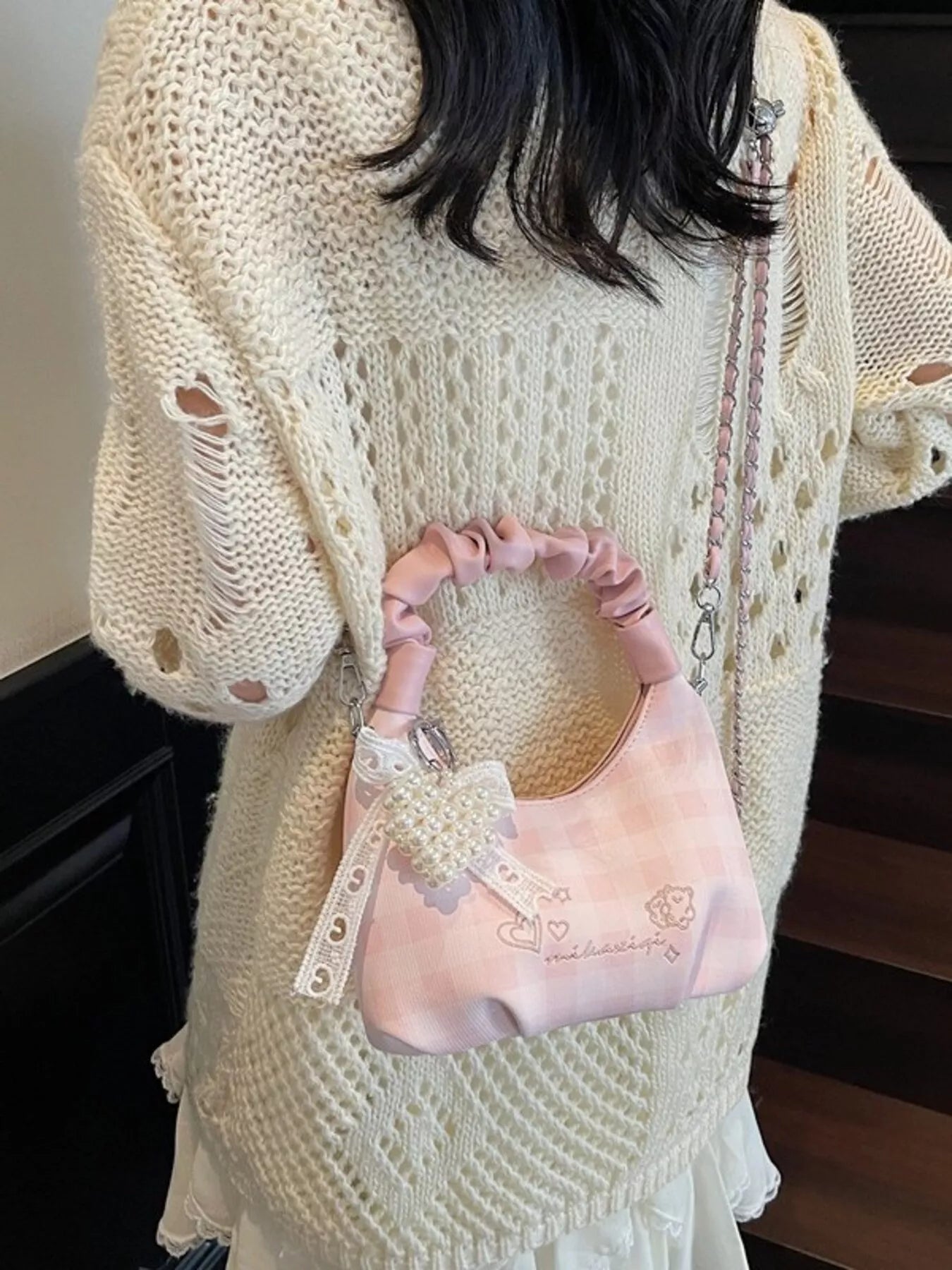 Ruched Handle Crossbody Bag