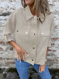 Snap-Down Utility Shacket with Chest Pockets