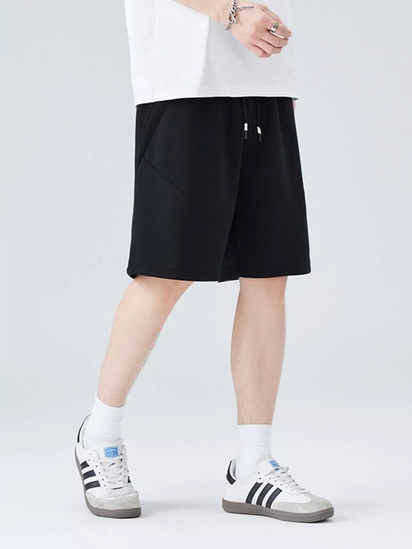 Men's Plus Size Drawstring Casual Shorts