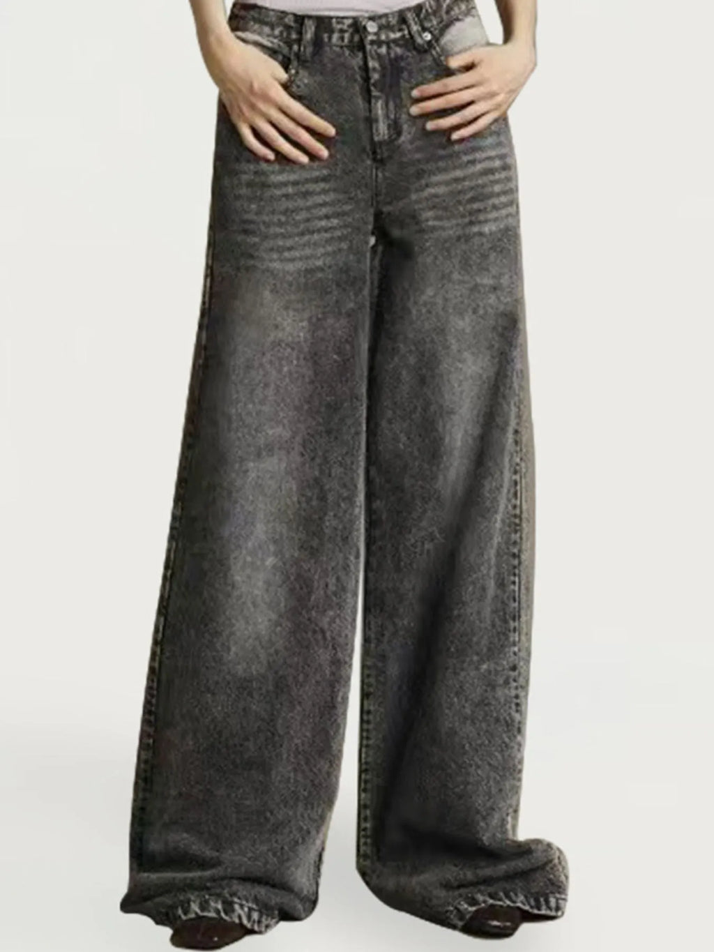 Men's Vintage Washed Wide Leg Jeans