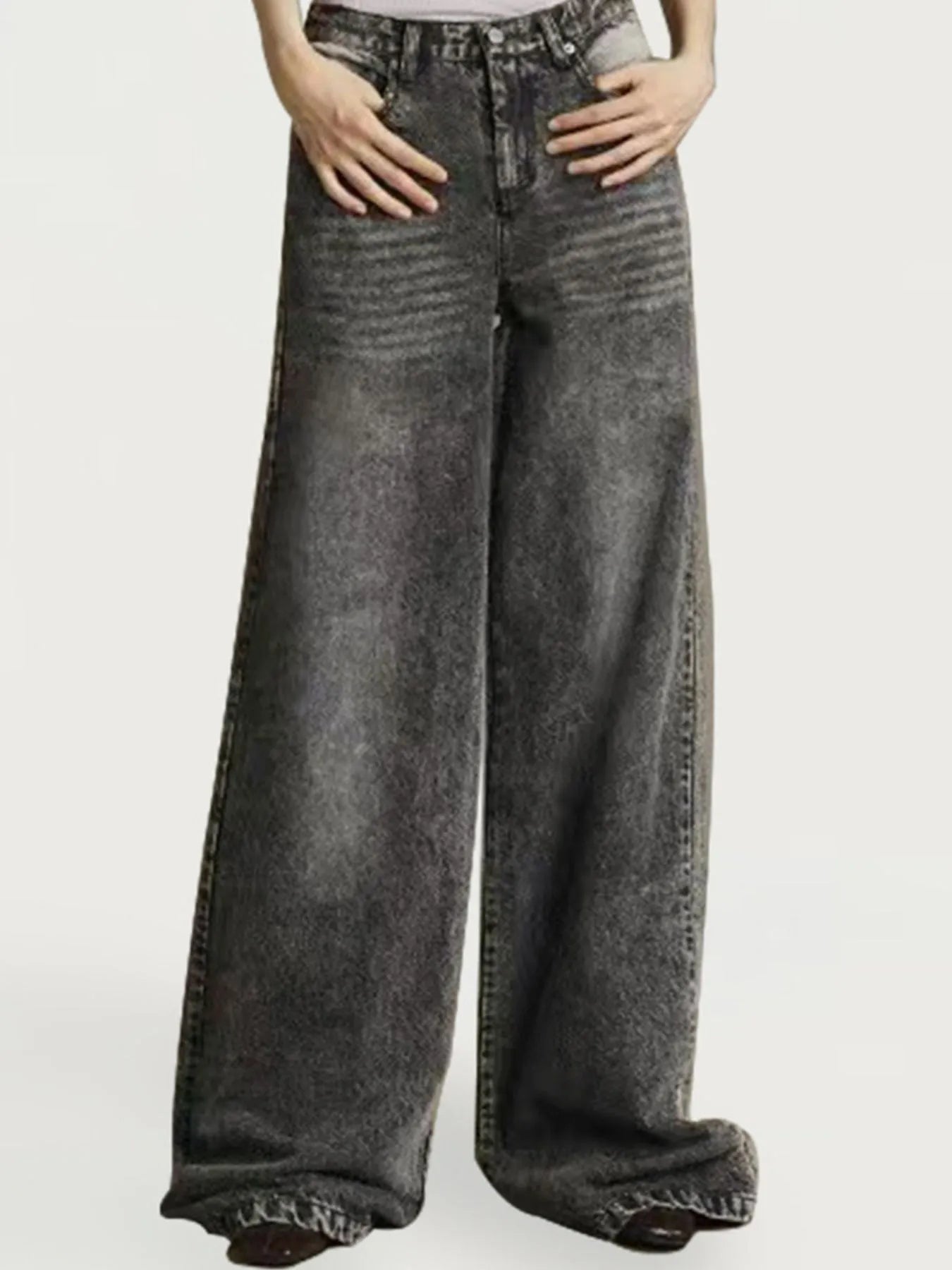 Men's Vintage Washed Wide Leg Jeans
