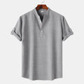 Men's Button Detail Short Sleeve Blouse