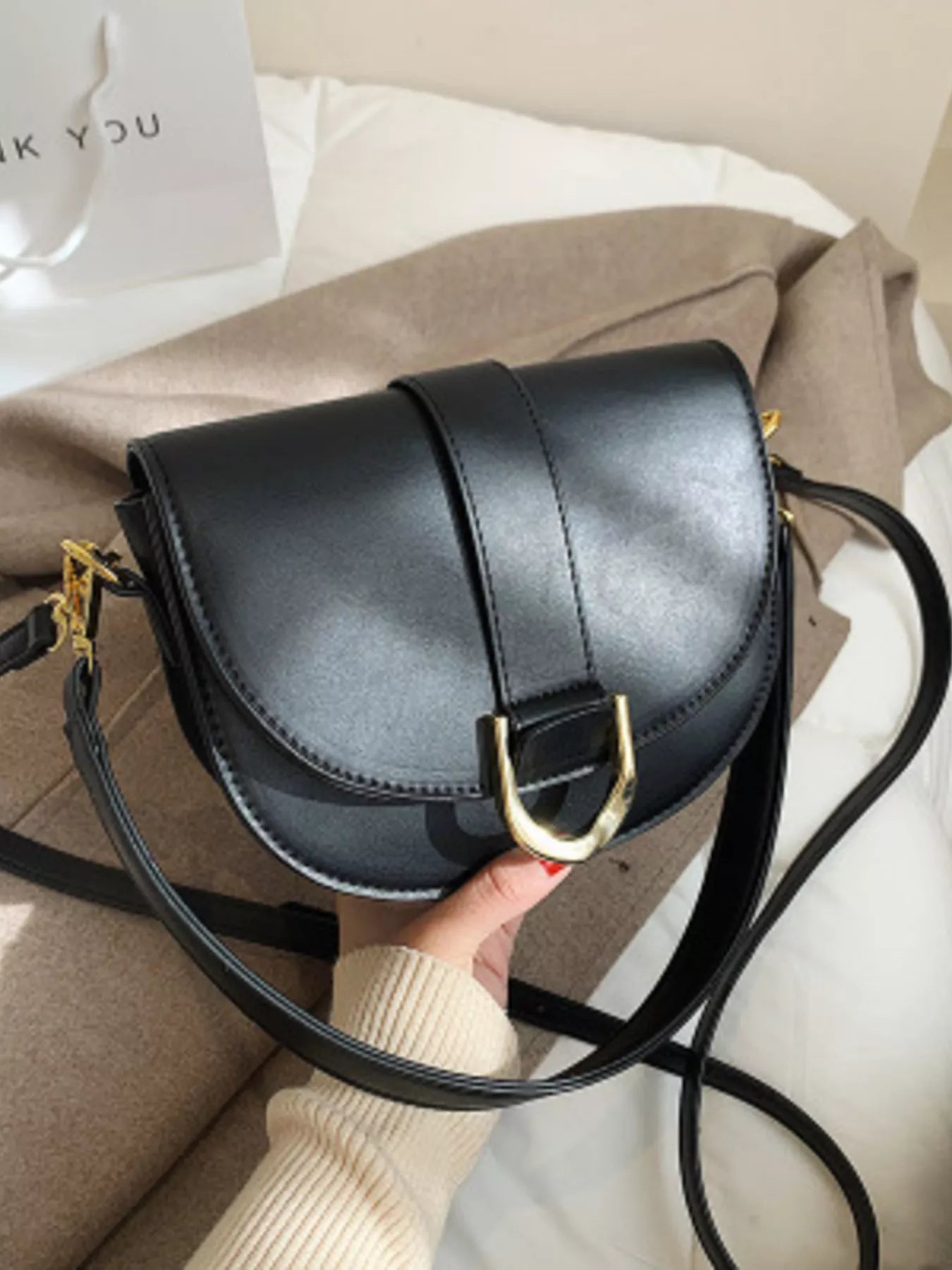 Buckle Flap Crossbody Bag