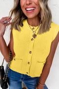 Button-Down Knit Sweater Vest