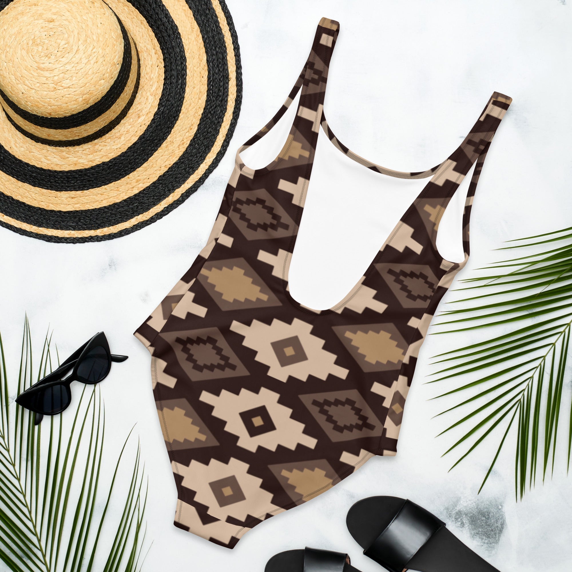 Baha Ranch Yeehaw Southwestern Earth One-Piece Swimsuit