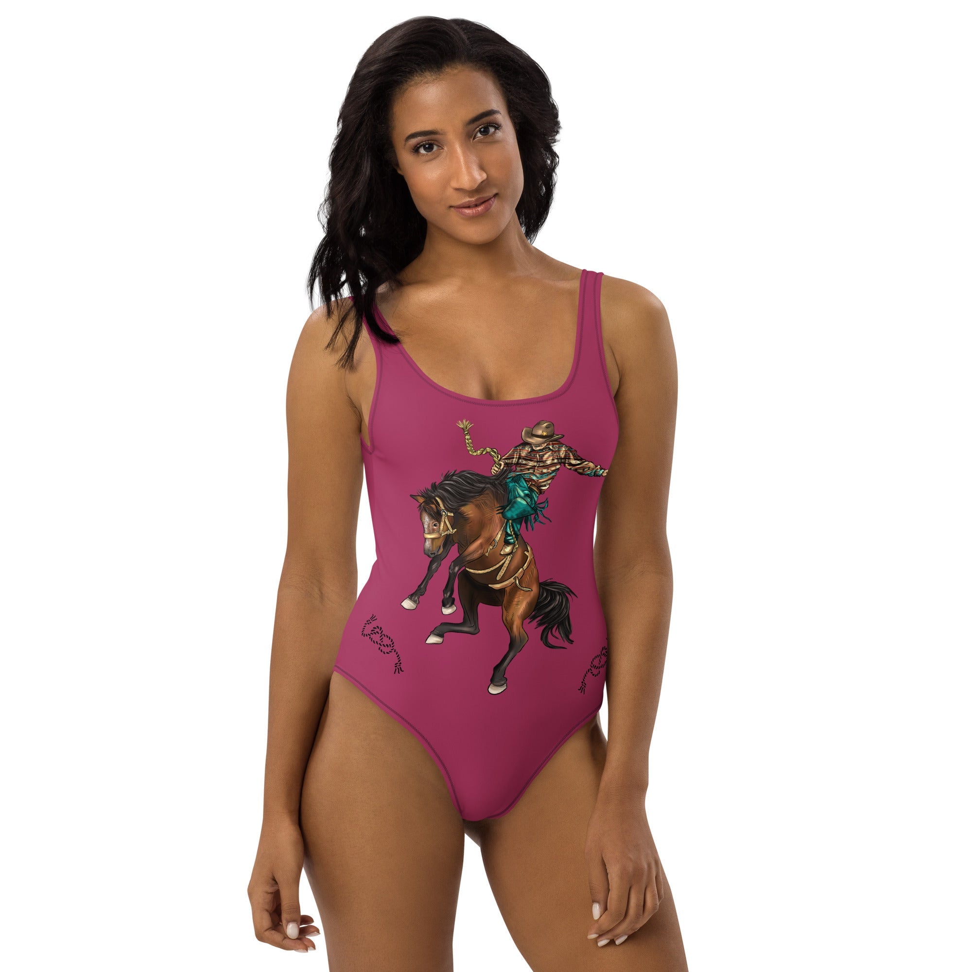 Baha Ranch Yeehaw Ride Cowboy Ride One-Piece Swimsuit