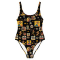 Baha Ranch Yeehaw Vintage Cowgirl Collage One-Piece Swimsuit