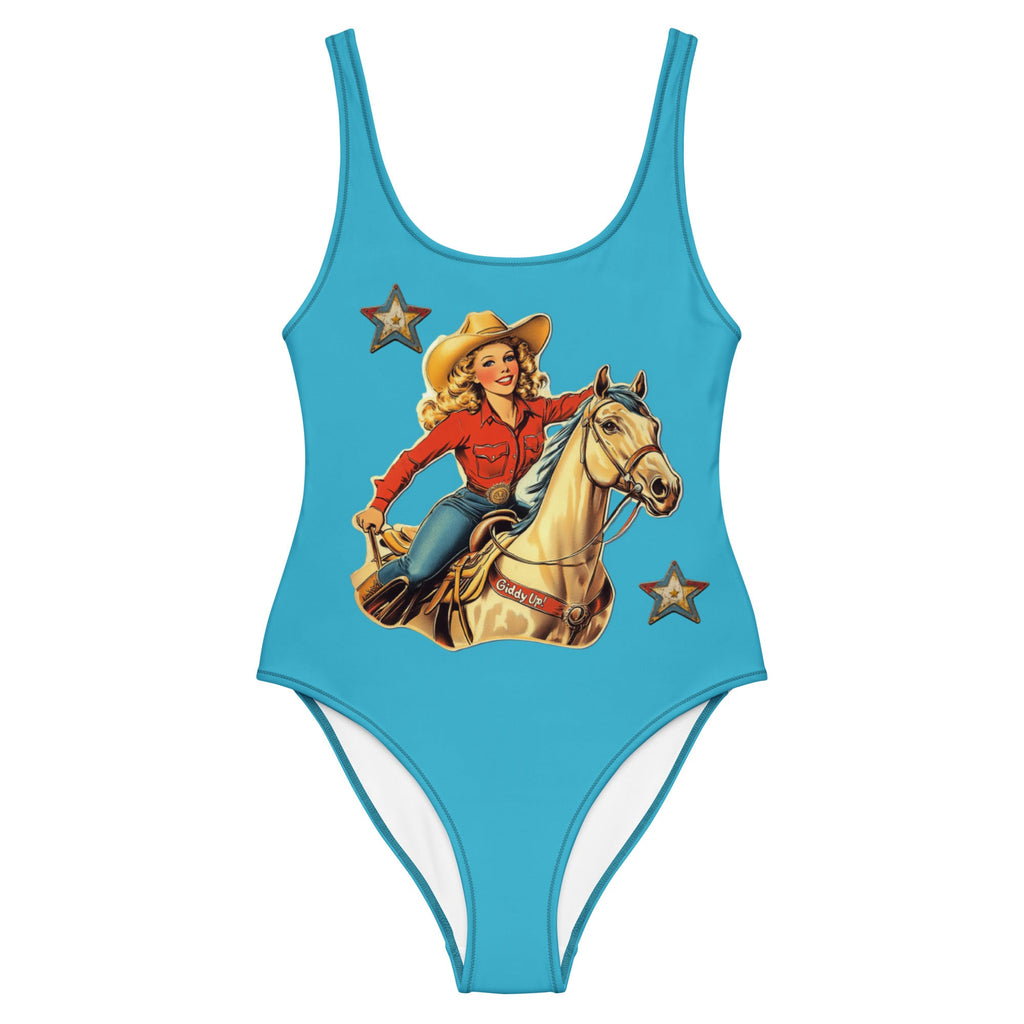 Baha Ranch Yeehaw Vintage Cowgirl One-Piece Swimsuit