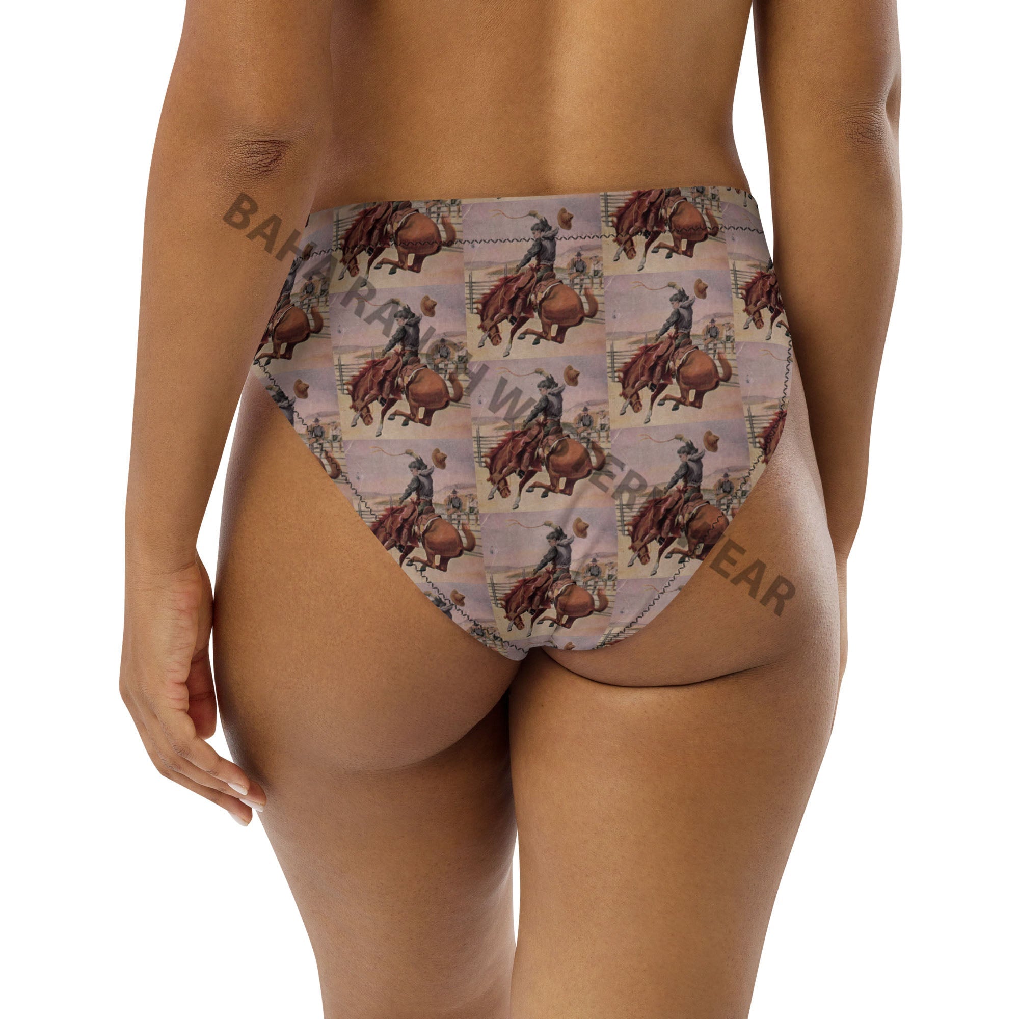 Baha Ranch Yeehaw Vintage Cowboy Bronc Bikini Bottom