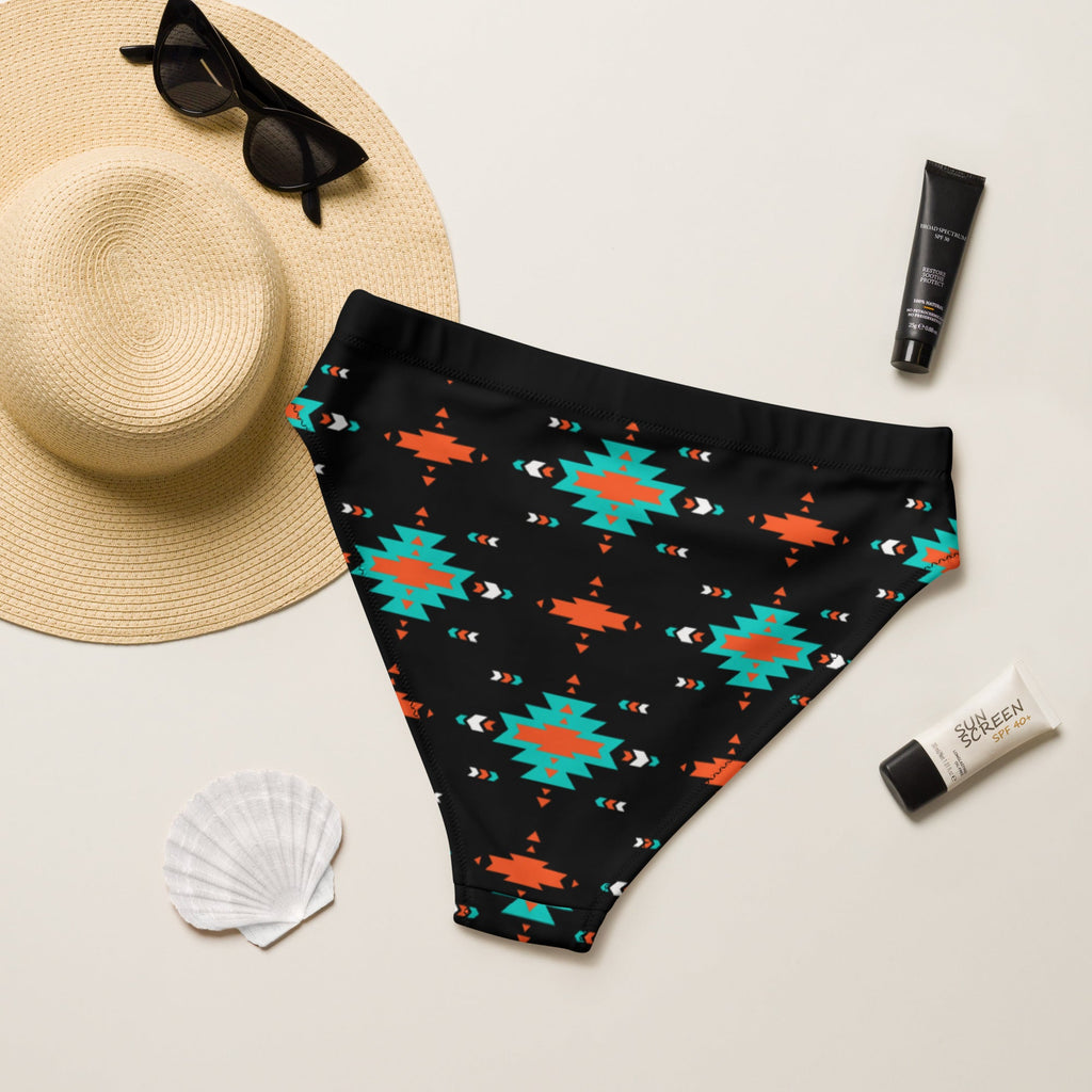 Baha Ranch Yeehaw Turquoise & Orange Aztec Bikini Bottom