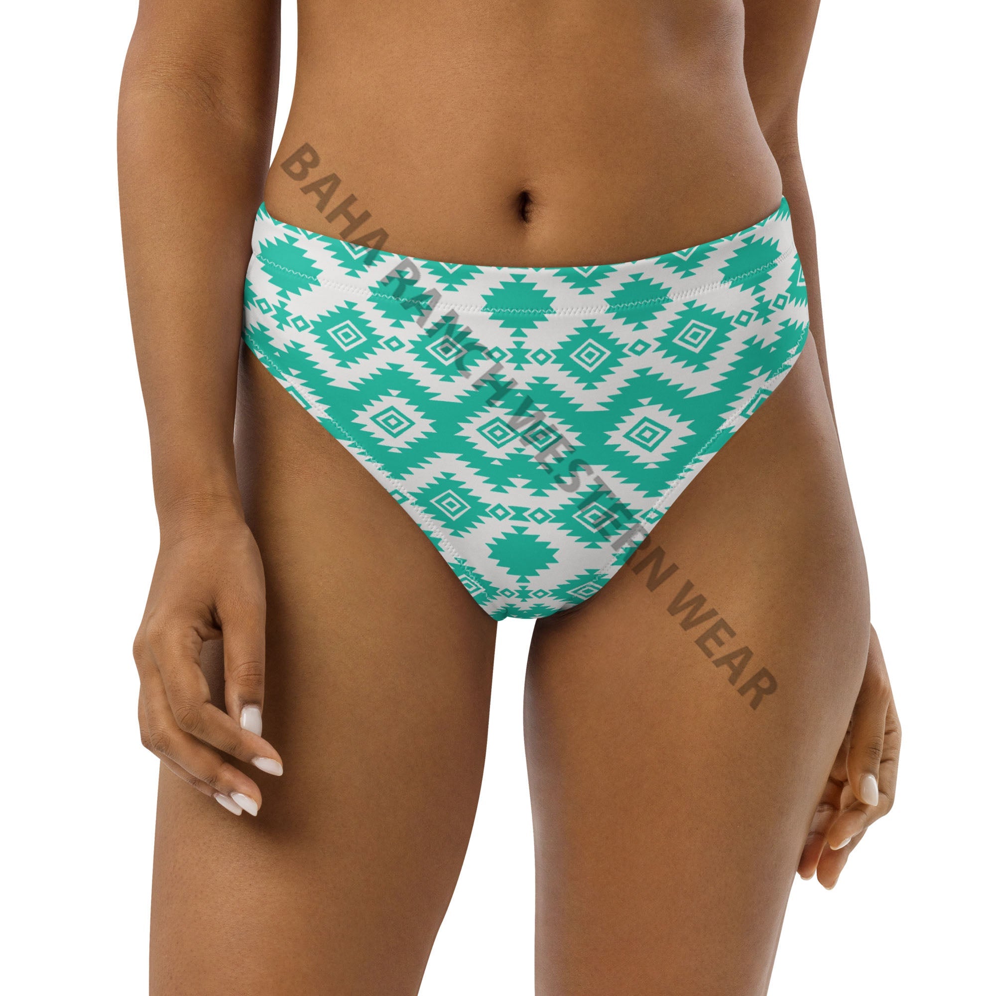 Baha Ranch Yeehaw Turquoise Aztec Bikini Bottom