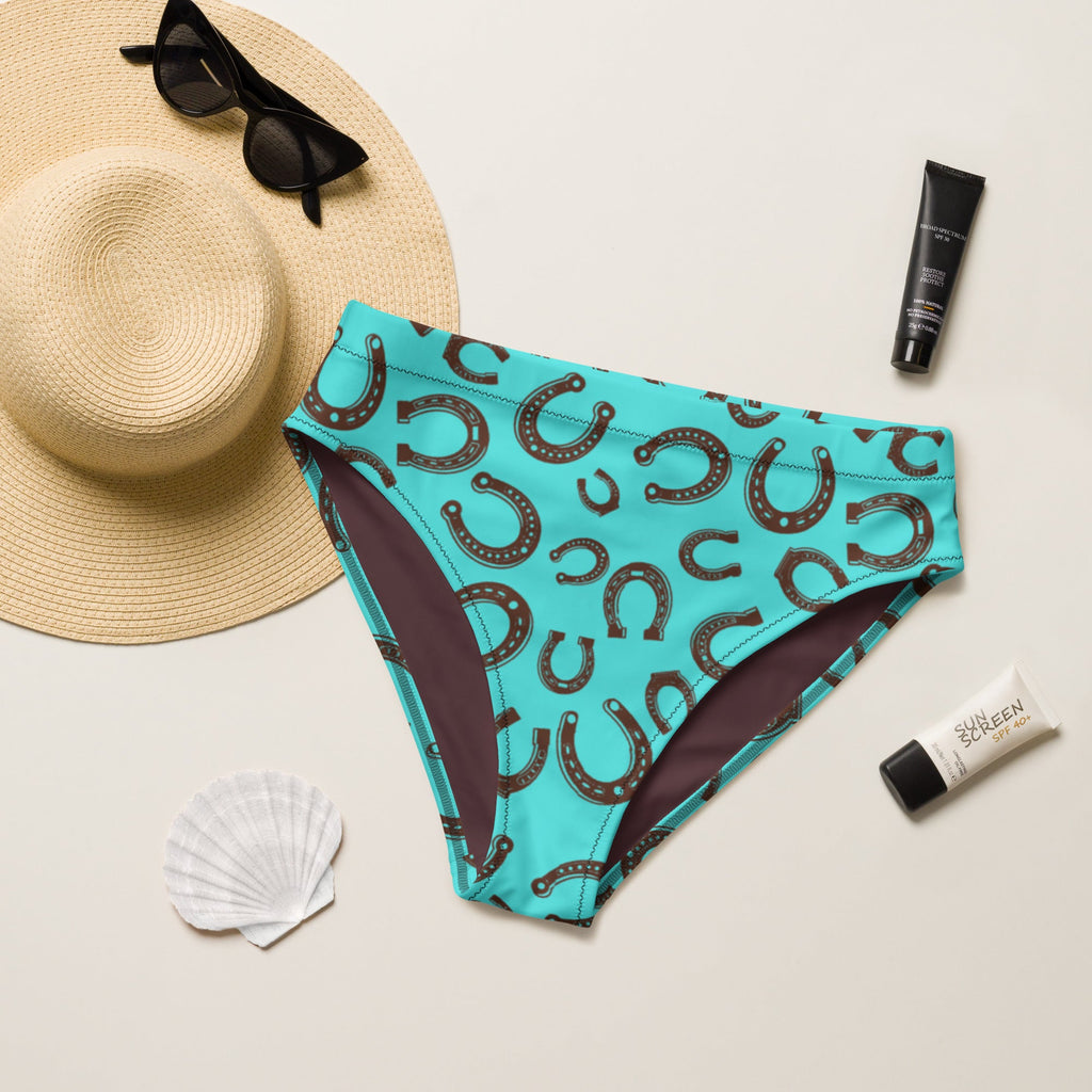 Baha Ranch Yeehaw Turquoise Horseshoe Bikini Bottom