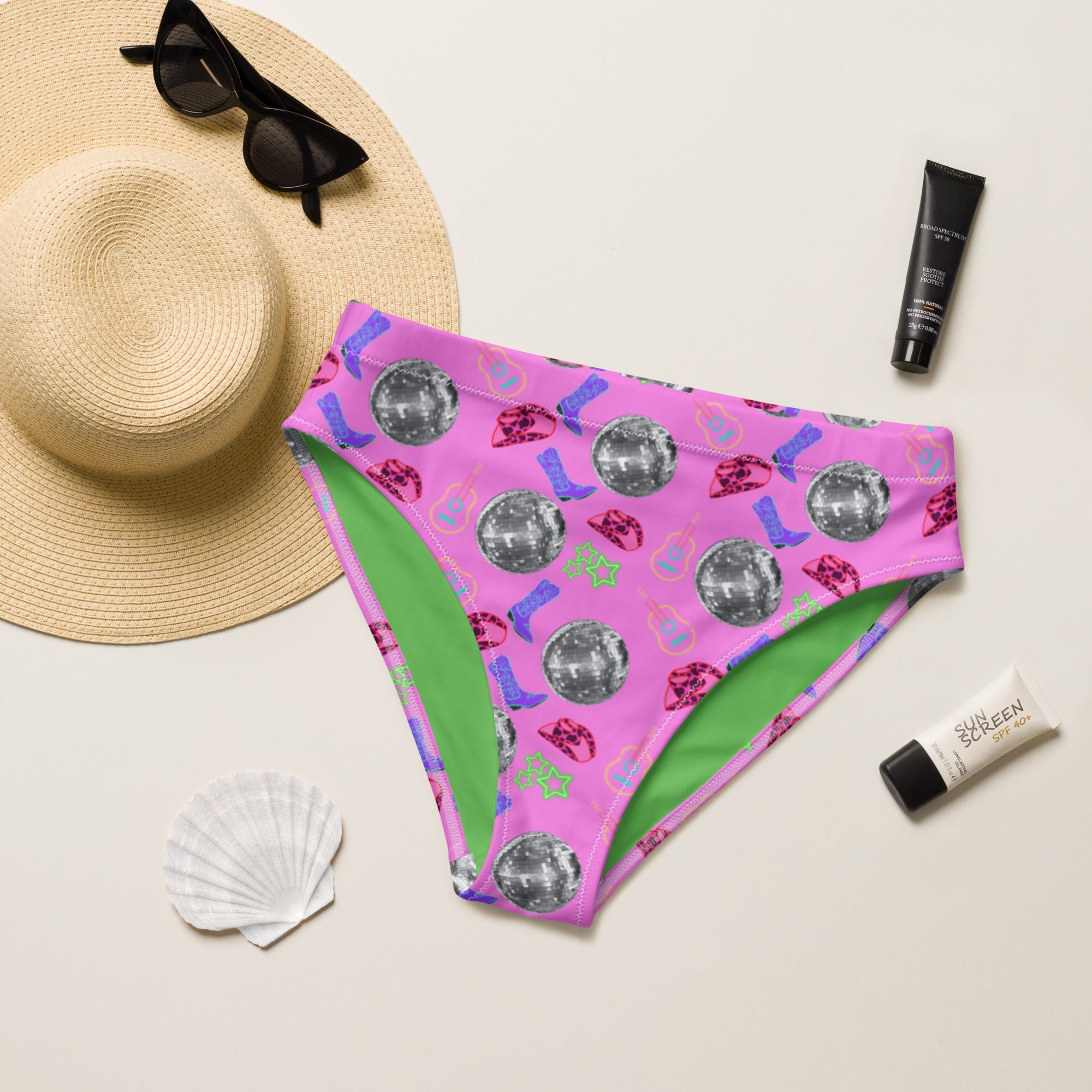 Baha Ranch Yeehaw Disco Cowgirl Bikini Bottom
