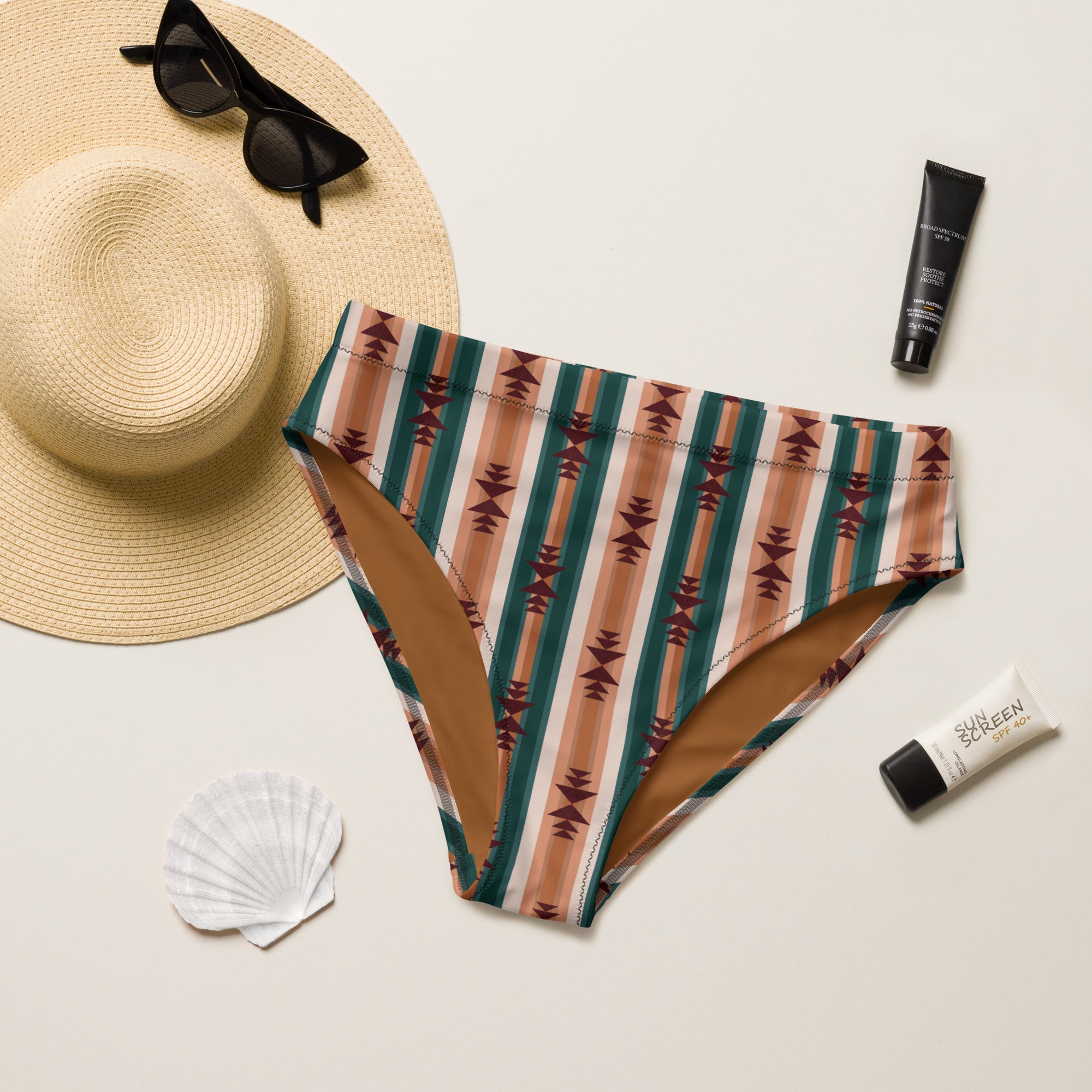Baha Ranch Yeehaw Cocoa Aztec Bikini Bottom