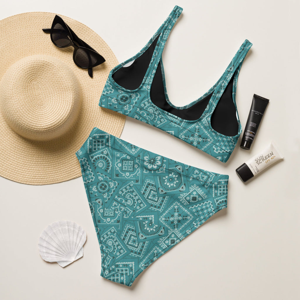 Baha Ranch Yeehaw Turquoise Bandana Bikini