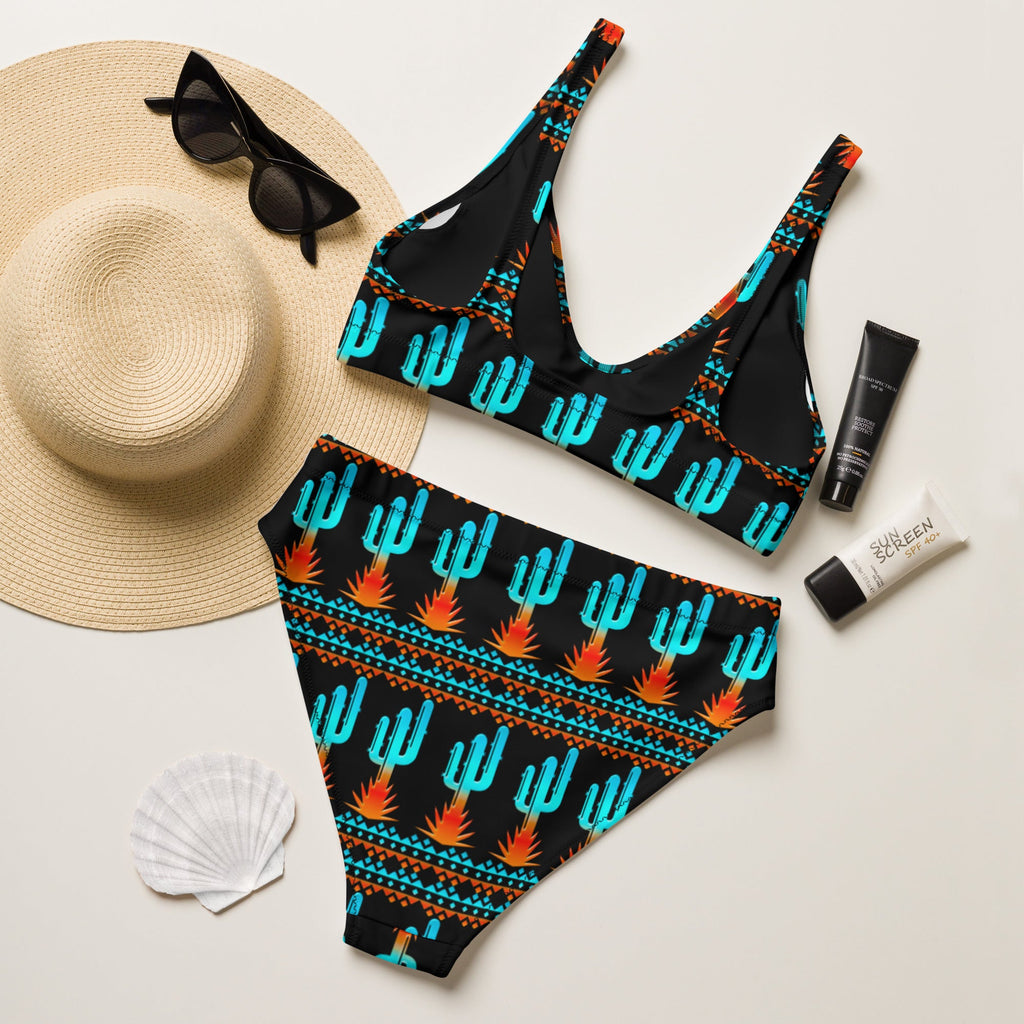 Baha Ranch Yeehaw Turquoise Cactus Bikini