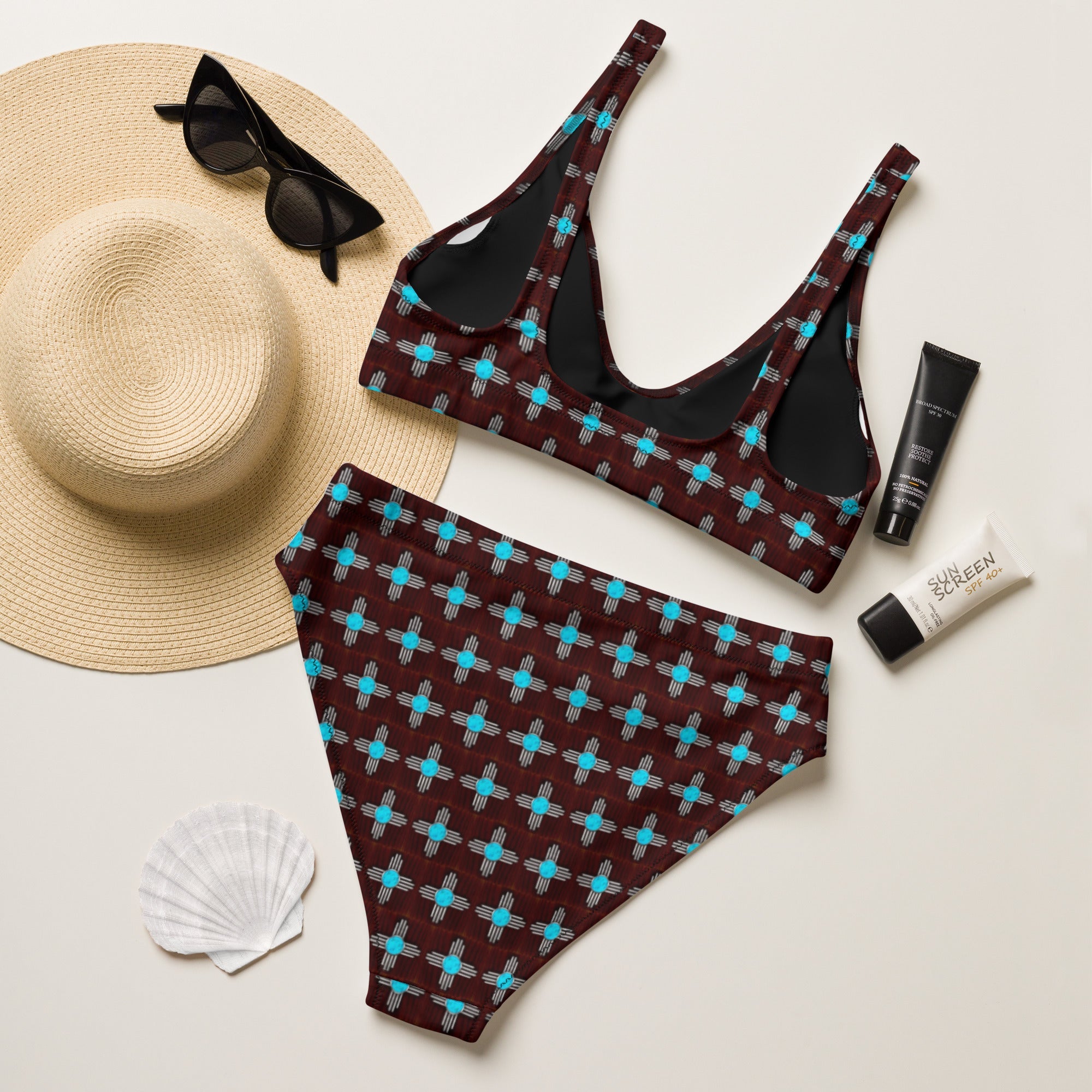 Baha Ranch Yeehaw Turquoise Zia Bikini