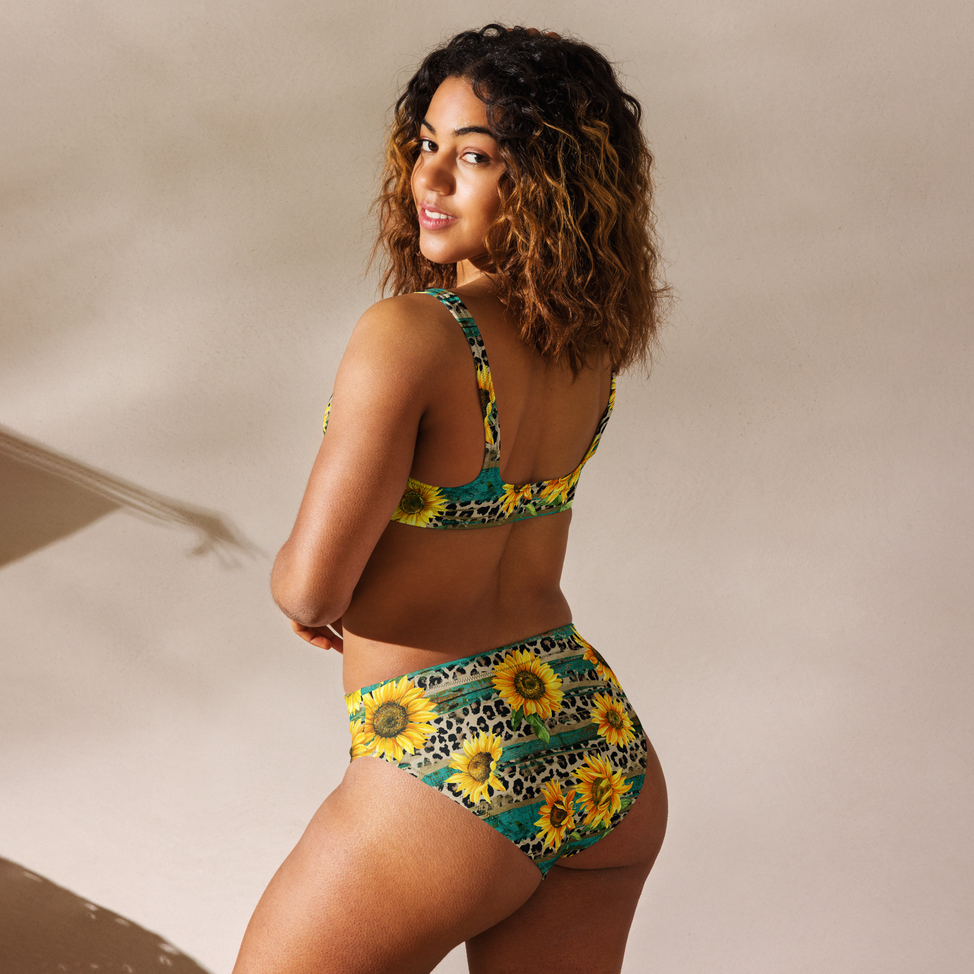 Baha Ranch Yeehaw Leopard & Sunflower Bikini