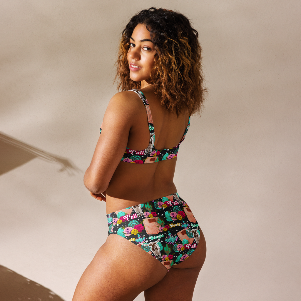 Baha Ranch Yeehaw Turquoise Cowgirl Bikini