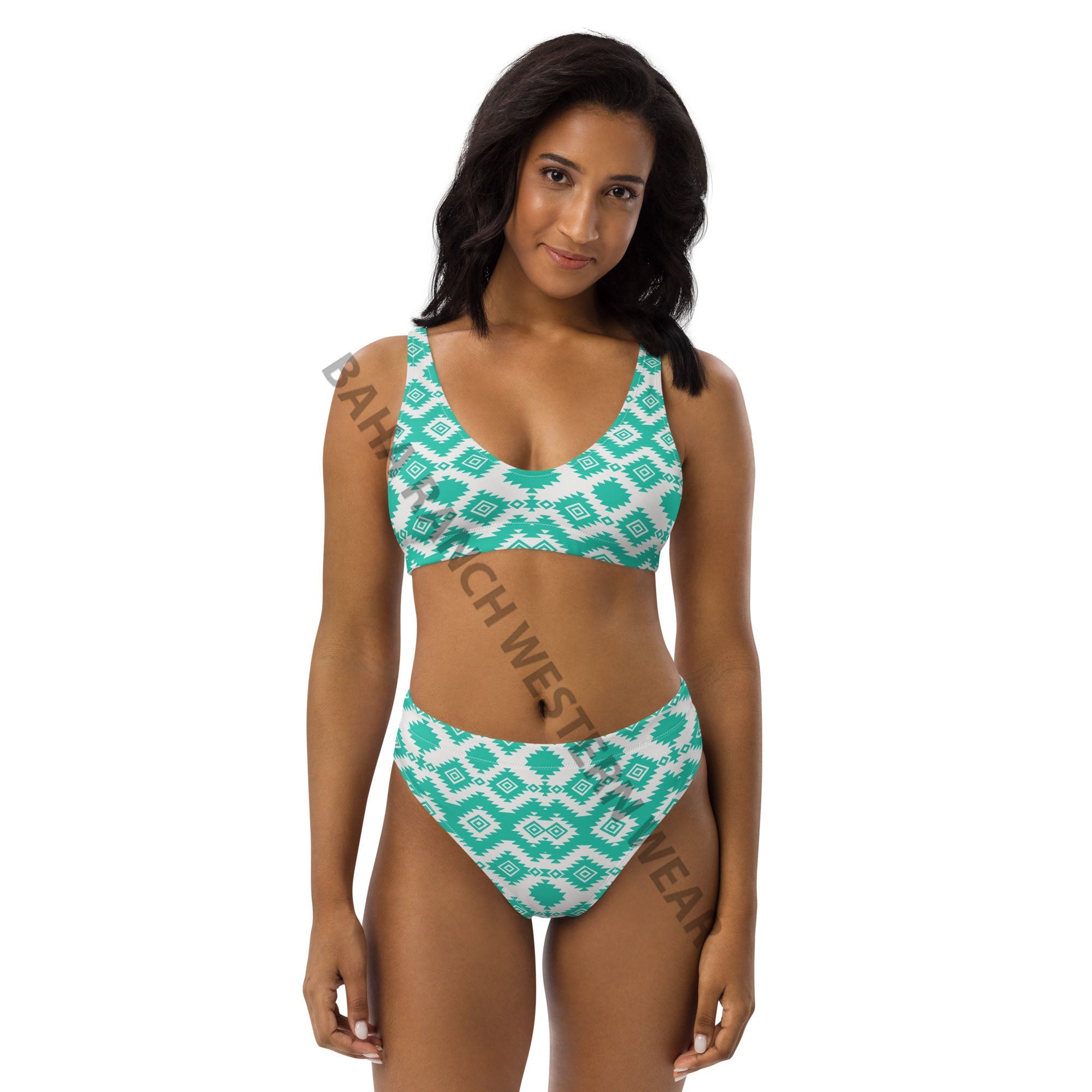 Baha Ranch Yeehaw Turquoise Aztec Bikini