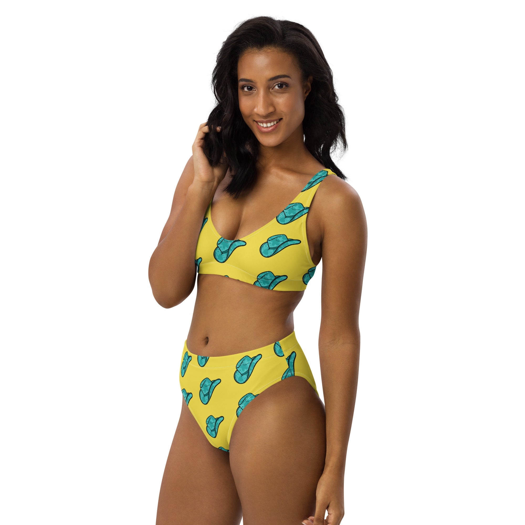Baha Ranch Yeehaw Turquoise Hat Bikini