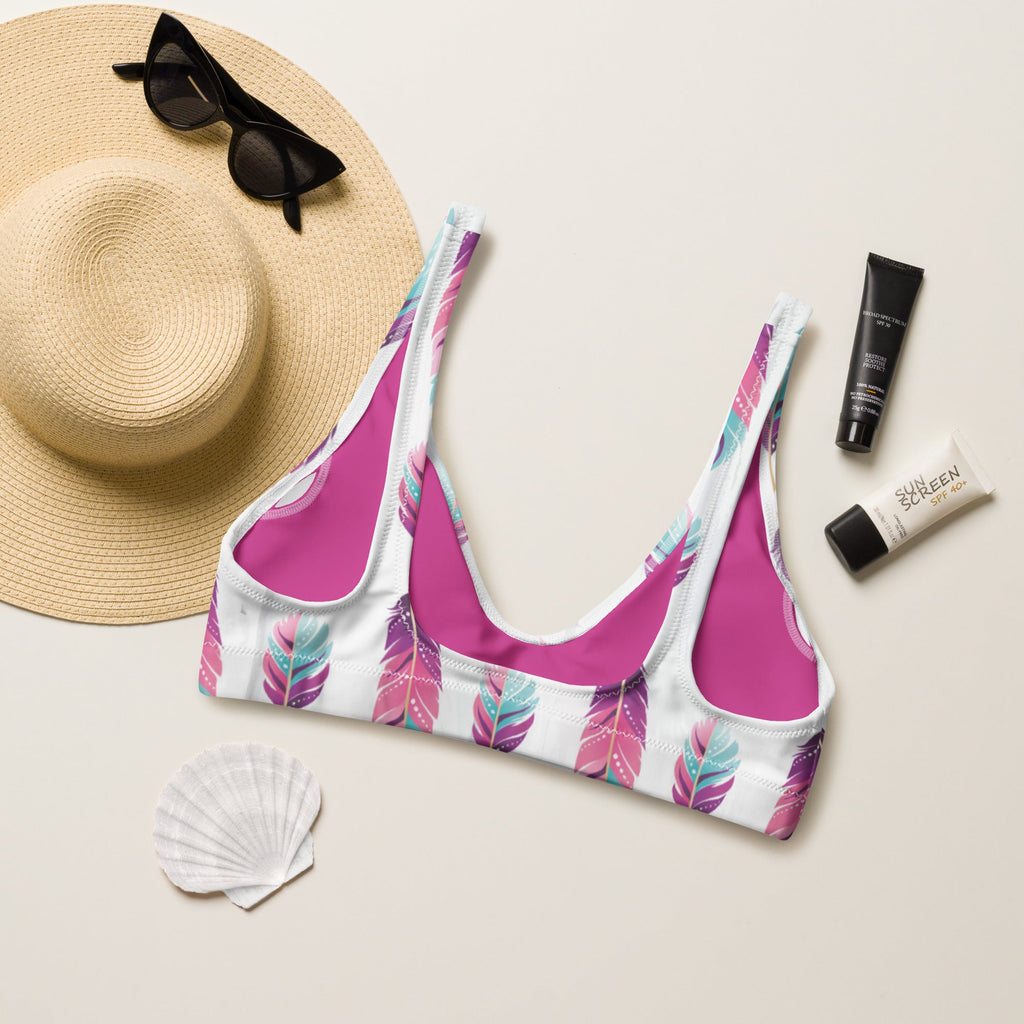 Baha Ranch Yeehaw Boho Feather Bikini Top