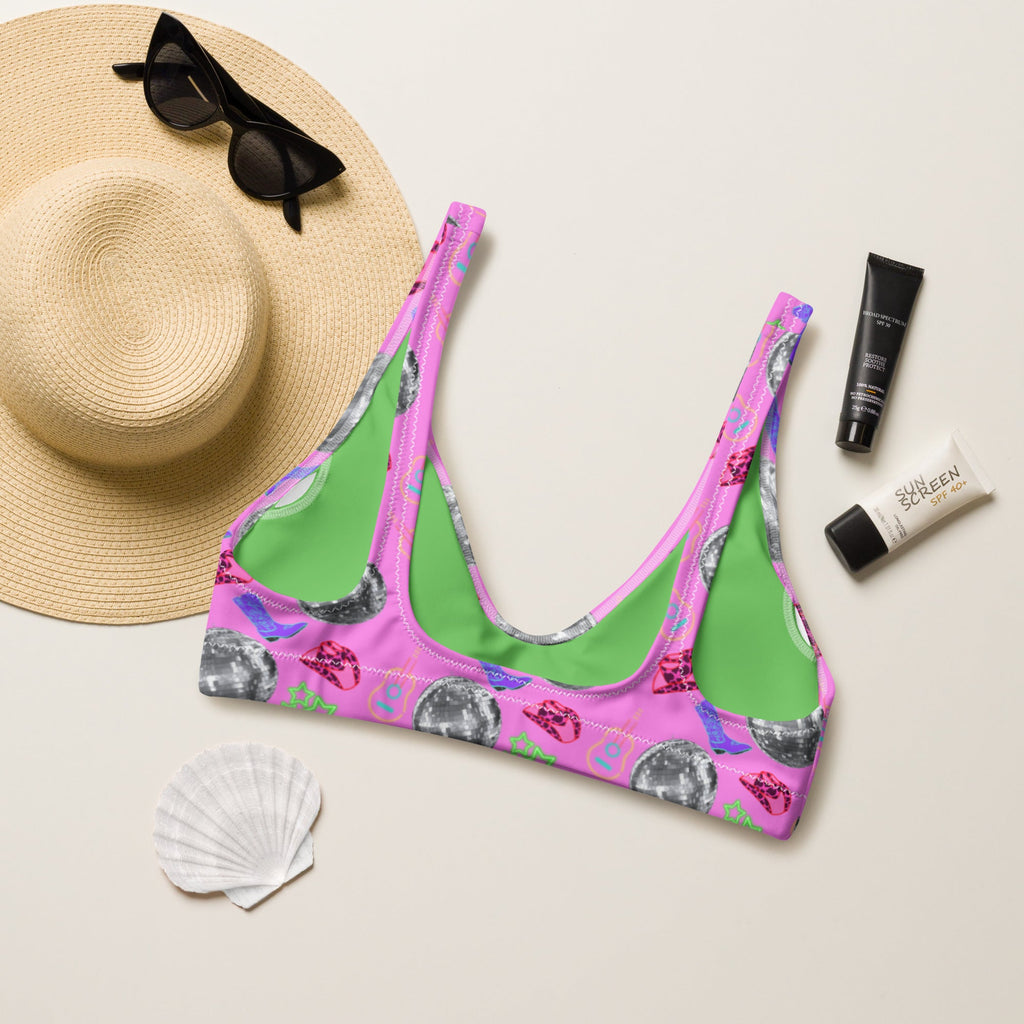 Baha Ranch Yeehaw Disco Cowgirl Bikini Top
