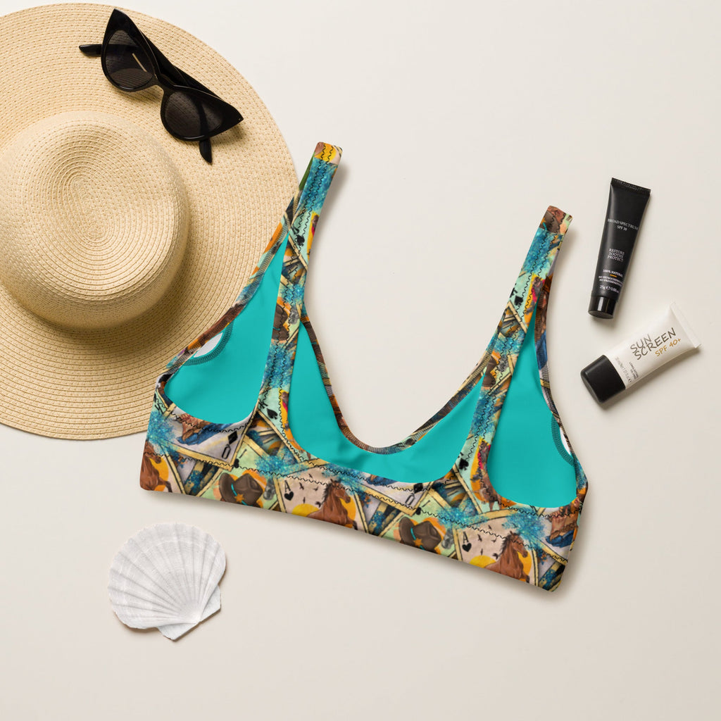 Baha Ranch Yeehaw Feelin' Lucky Cowgirl Bikini Top
