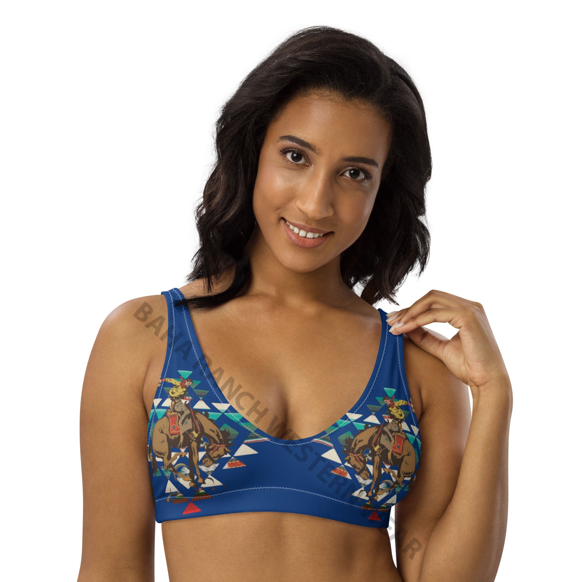 Baha Ranch Yeehaw Aztec Bronc Bikini Top