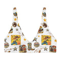 Baha Ranch Yeehaw Vintage Cowgirl Collage White Bikini Top